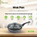 BD-KOR WOK PAN (26 CM) Non-Stick Premium Marble Coating with Glass Lid (Kaniz Samogri). 