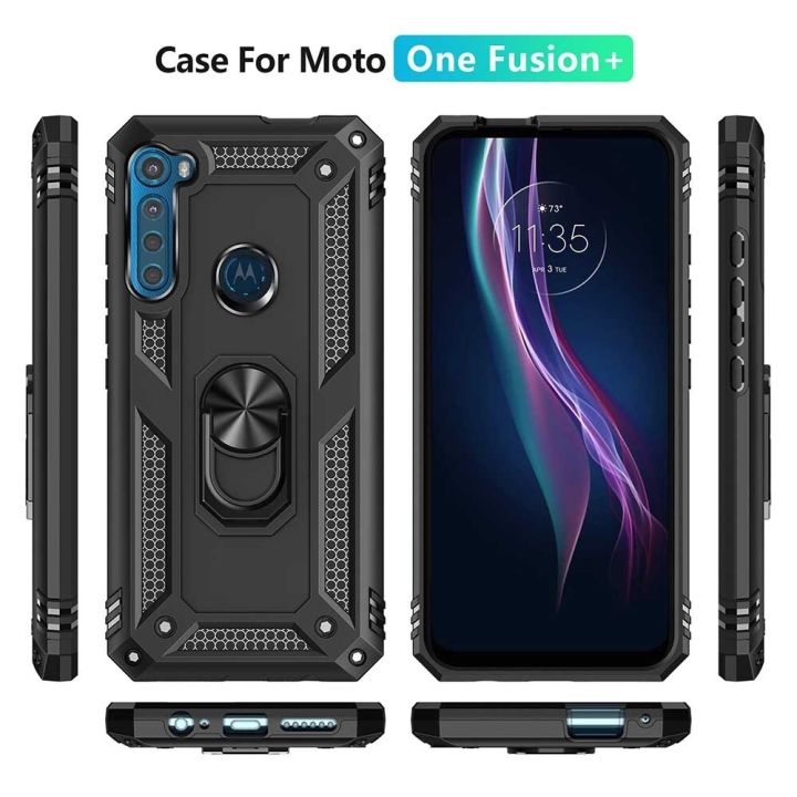 xprmy%20for%20Motorola%20One%20Fusion%20Plus%20phone%20Case%20Luxury%20Armor%20Shockproof%20TPU%20PC%202%20in%201%20360%20Degree%20Rotating%20Holder%20Ring%20Back%20Cover%20-%20Image%204