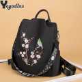 New oxford anti-theft women backpack fashion embroidery school bag large capacity backpack high qualit.