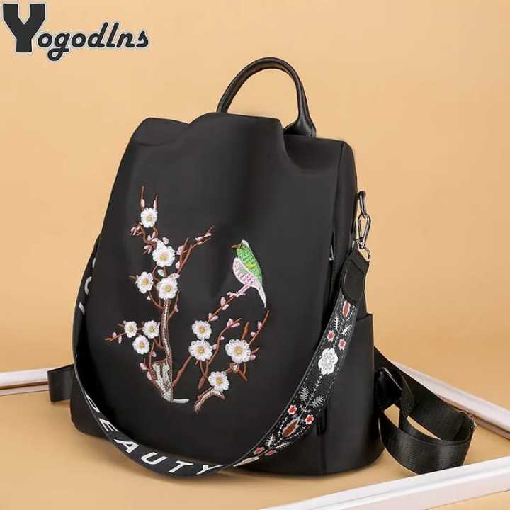 New oxford anti-theft women backpack fashion embroidery school bag