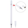 2 in 1 Stationery Writing Tools Metal Ballpoint Pen Capacitive Touch Screen Stylus Pen for Phones, Tablets.