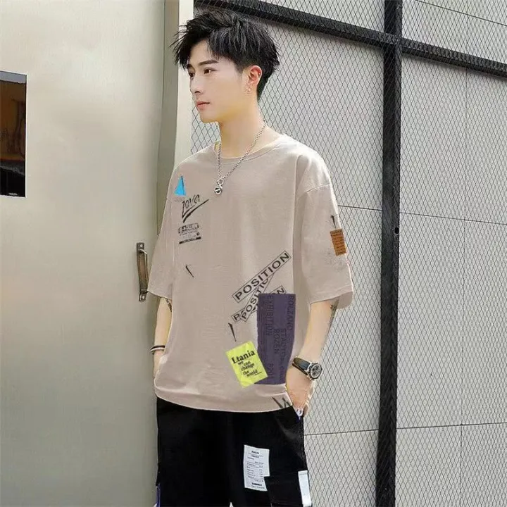 Boys%20Suit%20Summer%20Trendy%20Loose%20Korean%20Style%20Short%20SleeveTT-shirt%20Men's%20Trousers%20Sports%20Suit%20Handsome%20Shorts%20Set%20-%20Image%202