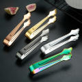 Stainless Steel Ice Cube Clip Sugar Tong Bar Ice-Cube Picker Clamp Coffee Tea Food Serving Tool BBQ Clips Kitchen Accessories.