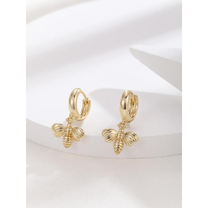 【Beiver Jewelry Store 】Gold Bee Earrings