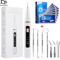 Ultrasonic Dental Scaler + 5D Teeth Whitening Strip Tooth Cleaner Set Calculus Plaque Scaler Tartar Stains Dental Stone Remover.