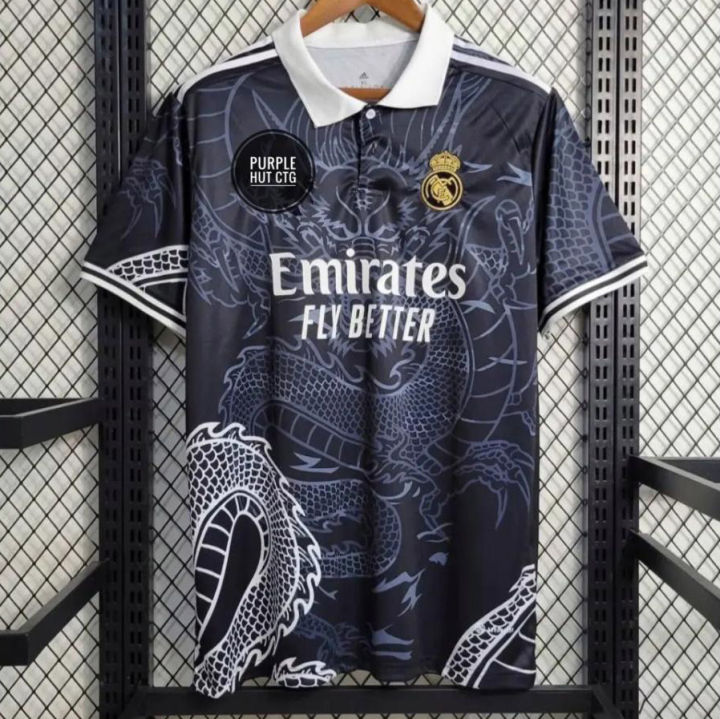 Real Madrid Dragon (2023/24) White New Short Sleeve Football Jersey For Men