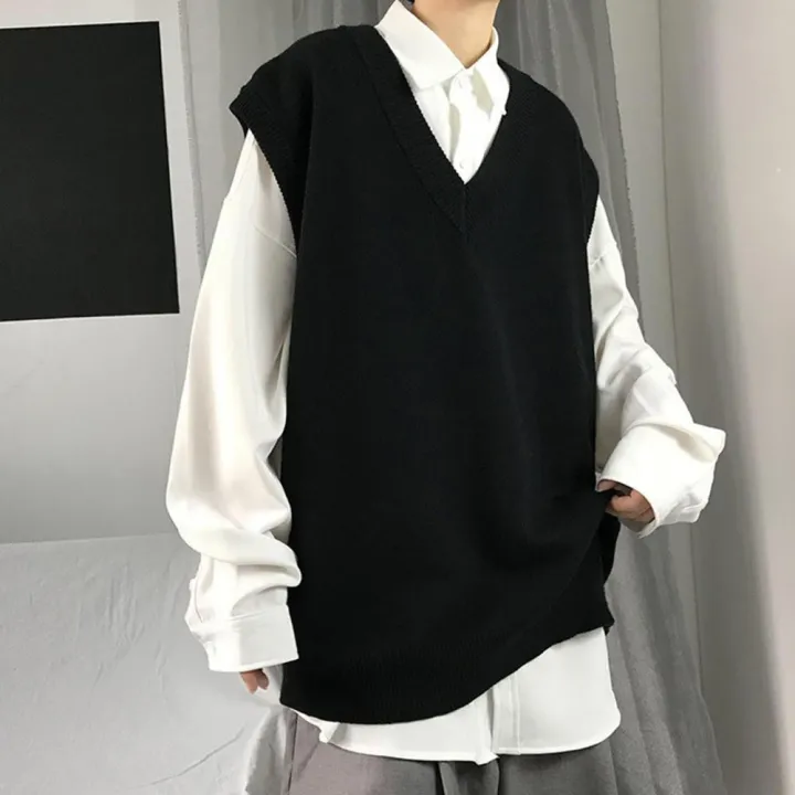 Men%20Sweater%20Vest%20V%20Neck%20Knitted%20Sweater%20Sleeveless%20All%20Match%20Spring%20Sweater%20for%20School%20Male%20Loose%20Korean%20Preppy%20Style%20Streetwear%20-%20Image%206