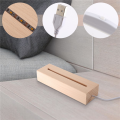 Wooden Light Base,Wood LED Display Base Pedestal Light Lamp Stand for Acrylic,Crystal,Night Light,Resin Art.