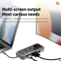 10 in 1 USB C Laptop Docking Station 100W Multiport Transparent USB C Hub Dock for , Air/Pro Easy to Use.