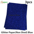 Glitter Paper(Non Shed) Blue - Pack of Three.
