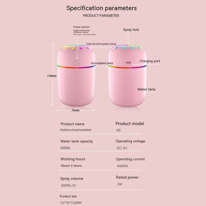 GC%20Colorful%20Mini%20Humidifier%20With%20300ml%20Water%20Tank%20Usb%20Aroma%20Essential%20Oil%20Diffuser%20Colorful%20Night%20Light%20-%20Image%203