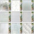 3D Frosted Decorative Window Film Privacy Static Cling Adhesive Stained Glass Film Matte Decals UV Protection Window Stickers. 
