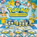Pokemon Pikachu birthday party Disposable decorations tableware Set Plate Cup cake topper Birthday Party Supplies Action Figure. 