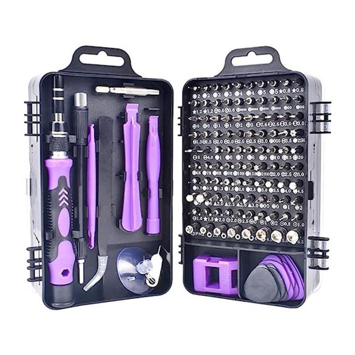 Light Purple -  115 in 1 Precision Magnetic Screwdriver Set