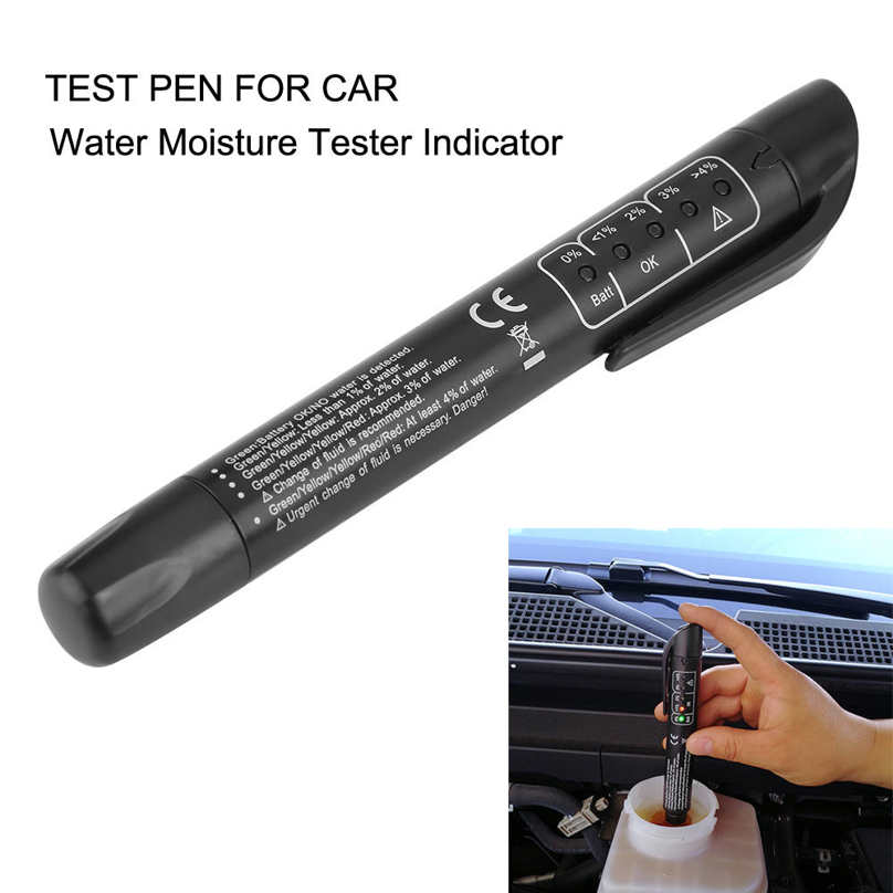 【Fast-selling】 Digital Brake Fluid Tester Oil Quality Check Pen W/ 5 LED Lights for DOT3/4/5 EM