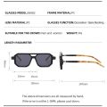 Square Sunglasses For Men Women Blue Light Blocking Shades UV400 Sun Glasses Luxury Thick Frame Eyeglasses Driving Eyewear. 