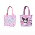 Jason Sanrio Kuromi Melody Student Cute Tote Bag PU Cinnamon Top-handle bags Cartoon Fashion Outdoor Lunch Bag. 