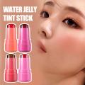 Water Jelly Tint Stick Lip Cheek Blush Stain Rotatable Stick Moisturizing Coloring Rouge Easy Powder Pen Lip Jelly Tint Blu N2M2. 