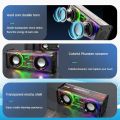 Bluetooth Speaker Transparent Sound Box Colorful Lights Dual Speaker High Power Subwoofer Sound (Model-V8). 