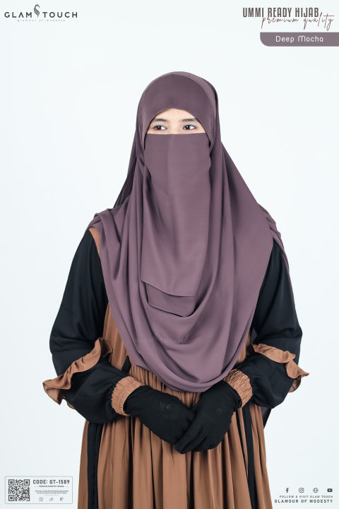 Glam Touch Premium Ummi Ready Hijab Niqab Set