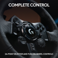 Logitech G923 Racing Wheel and Pedals, TRUEFORCE Feedback, Responsive Driving Design, Dual Clutch Launch Control, Genuine Leather Steering Wheel Cover, for PS5, PS4, PC, Mac - Black. 