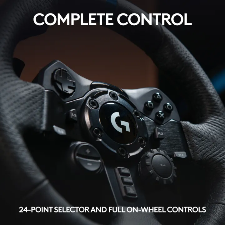 Logitech%20G923%20Racing%20Wheel%20and%20Pedals,%20TRUEFORCE%20Feedback,%20Responsive%20Driving%20Design,%20Dual%20Clutch%20Launch%20Control,%20Genuine%20Leather%20Steering%20Wheel%20Cover,%20for%20PS5,%20PS4,%20PC,%20Mac%20-%20Image%205