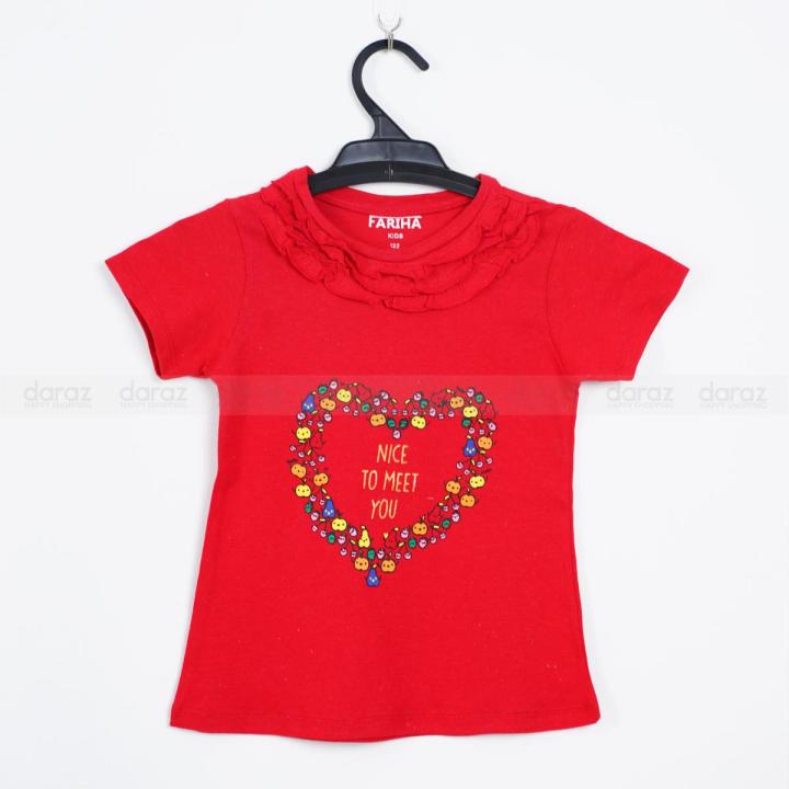 Baby Girls T-shirt Half Sleeve 100% Cotton T-Shirt 0 to 6 Years