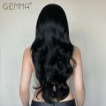 GEMMA Black Long Wavy Synthetic Wig Natural Black Body Wave Wigs for Women Afro Cosplay Daily Hair Middle Part Heat Resistant. 