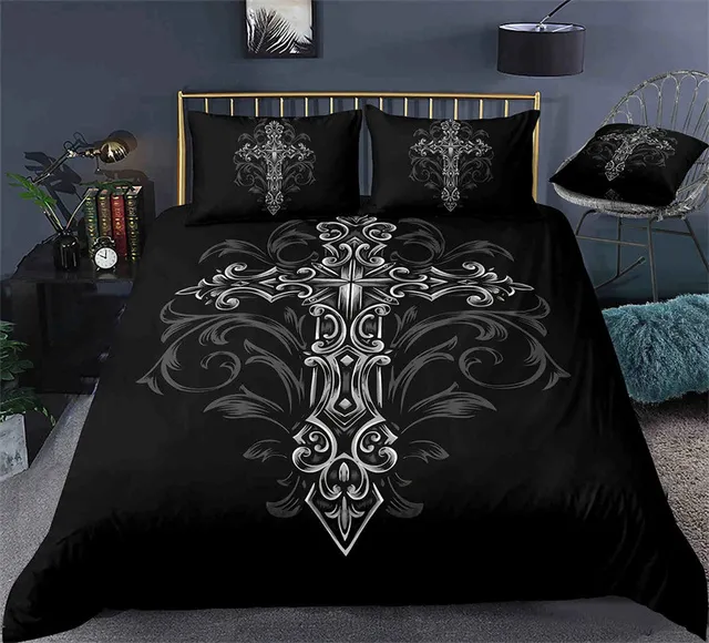 Cool%20Bull%20Head%20Duvet%20Cover%20Halloween%20Cross%20Bedding%20Set%20Microfiber%20Geometric%20Comforter%20Cover%20King%20Full%20For%20Kids%20Teen%20Adults%20Decor%20-%20Image%206