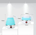 220V 0.6L Mini Folding Kettle Portable Water Heater 600W Silicone Compression Electric Kettle Home Kettle Easy To Travel.