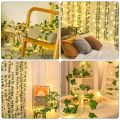 1pc 20 LED Ivy Leaf Fairy Light String - Battery Operated for Bedroom & 7 feet.