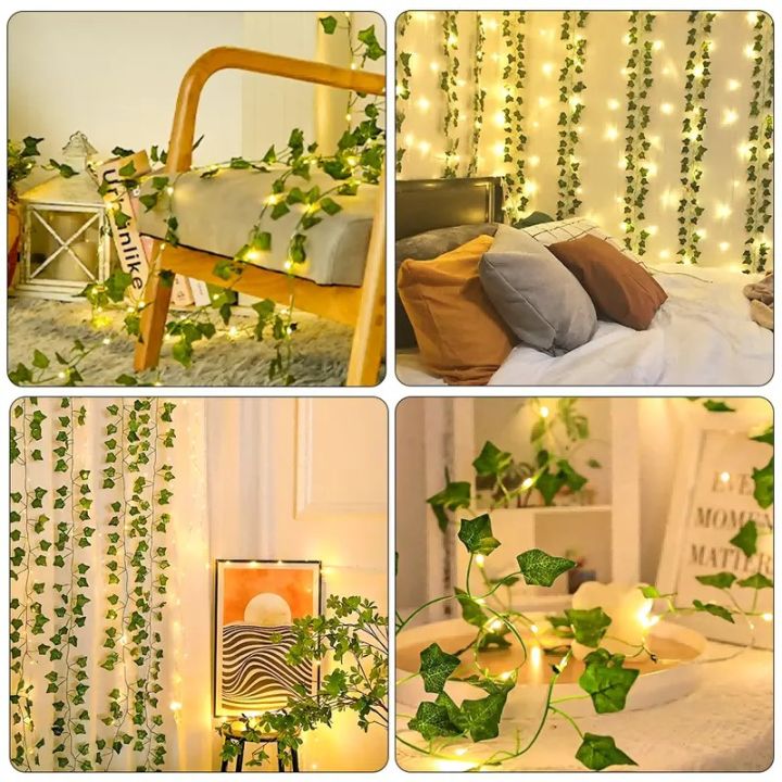 1pc%2020%20LED%20Ivy%20Leaf%20Fairy%20Light%20String%20-%20Battery%20Operated%20for%20Bedroom%20&%207%20feet%20-%20Image%203