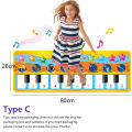 2 In 1 Piano Mat for Kids Piano Keyboard Jazz Drum Music Touch Play Carpet Baby Toddlers Music Instrument Education Toys Gift. 