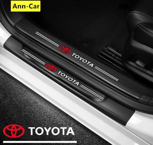 4Pcs%203D%20Texture%20Carbon%20Fiber%20Door%20Anti-Scratch%20Car%20Door%20Protective%20Vinyl%20Car%20Stickers%20For%20TOYOTA%20-%20Image%206