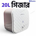 Miyako 20-Liter Storage Water Heater-MGY-HT-20 Outer Temperature Control Knob Integrated Puf Insulation Over Temperature Protection Device Glasslined Heating Element-2500Watt. 