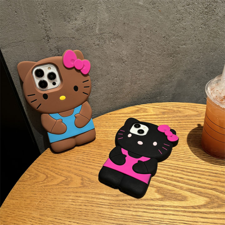 cute%20cartoon%203D%20HelloKitty%20Laser%20pattern%20case%20for%20IPhone15%20Pro%20max%2014%2013%2012%2011XS%20max%20XR%20X%208%20plus%207plus%20soft%20cover%20-%20Image%202