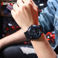 SANDA 6181 Dual Display Men Watches Waterproof Sports Watch Military Man Alarm Stopwatch Quartz Wristwatch Male Digital Clock.