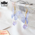 Party Elegant Women Butterfly Heart Long Dangle Hook Earrings Jewelry Gift. 