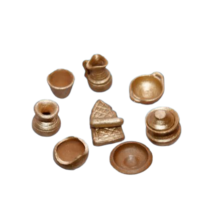 Clay Baby Kitchen Toy Set Matir khelna Set For Baby 8 pieces Set - Exceptionally beautiful and finely crafted