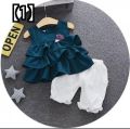 New Baby Girls Fashionable Premium Quality Beautiful Party Dress With HAIR BAND One Piece Baby Dress for 1-5. 