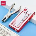 Deli 0114 Office 6mm 1-Hole handheld punch Mini 0ne hole handheld punch 8 sheets punch.
