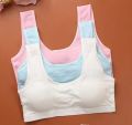 Cotton Sports bra teenagers bra comfortable bra padded bra for women (One Piece). 
