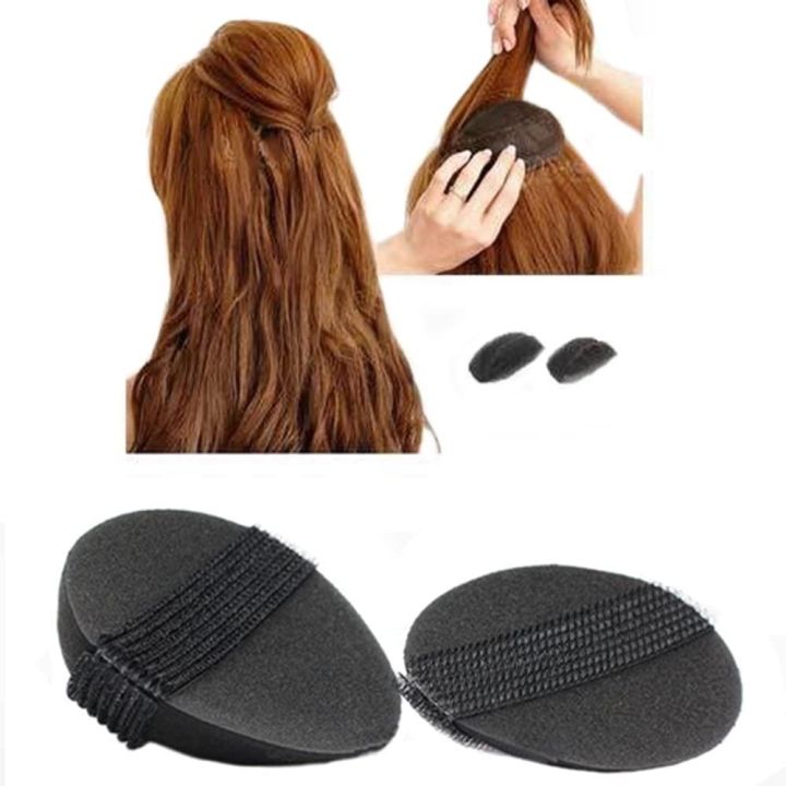 2%20Pcs%20Set%20Girl%20Beauty%20Volume%20Hair%20Base%20Bump%20Hair%20Styling%20Pad%20Tool%20-%20Black%20-%20Image%202