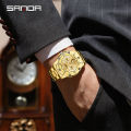 SANDA Simple Multi pointer Workplace Business Personalized Quartz Watch Successful Men's Watch SD3266-4. 
