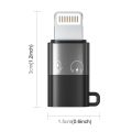 Type C To Lightning Microphone -Type-C to Lightning Conversion Convert-OTG Mic Adapter for iPhone | Lightning to USB-C Converter | Supports Microphone, Audio Recording, Fast Charging | Type-C to Lightning Female Connector for Vlogging & Podcasting.