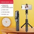 XT-02 Flexible 2 in 1 Bluetooth Selfie Stick Horizontal and Vertical Shooting Mobile Phone Tripod Remote Control Selfie Stand. 