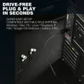 USB to 3.5mm Headphone Jack Audio Adapter,External Stereo Sound Card for PC, Laptop,for PS4,for Mac Etc (0.6 Feet,Black). 