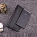 Classic Business Men Long Bifold PU Leather 3 Color Solid Wallet Casual Card Clutch Purse Pockets.
