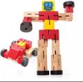 Transformer Robot Twister wooden Cube Toy. 