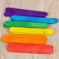 Jumbo Wood Popsicle Sticks 5.9 inch Length, 150 Pcs Craft DIY Natural Tools Ice Cream Paddles. 